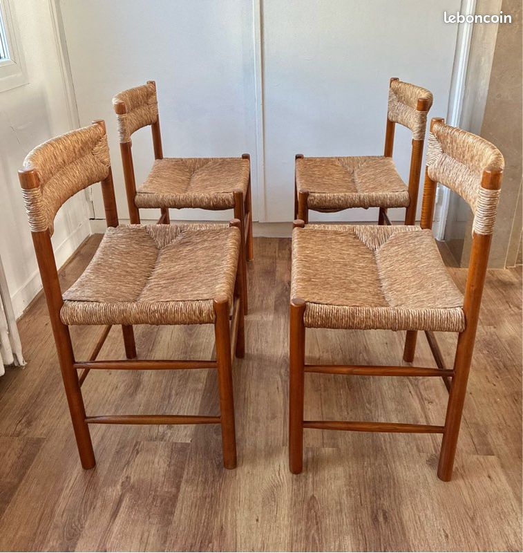 4 chaises Dordogne Charlotte Perriand/Robert Sentou excellent etat (image 2)