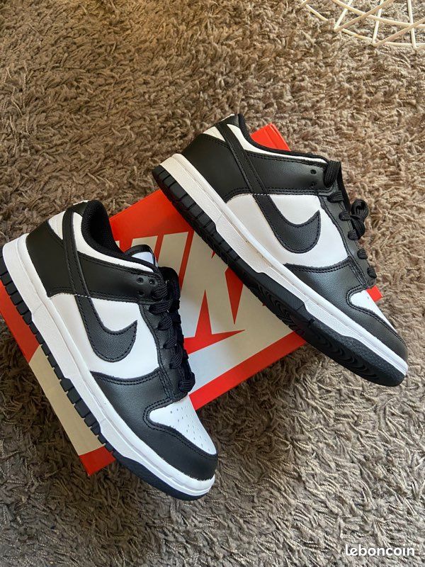 Nike dunk Low blanc noire (image 3)