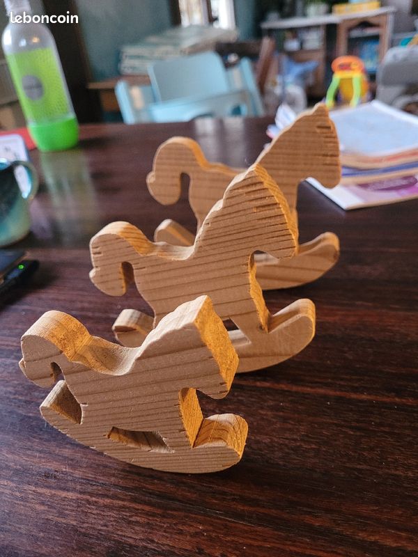 Trio de cheval en bois bébé (image 2)
