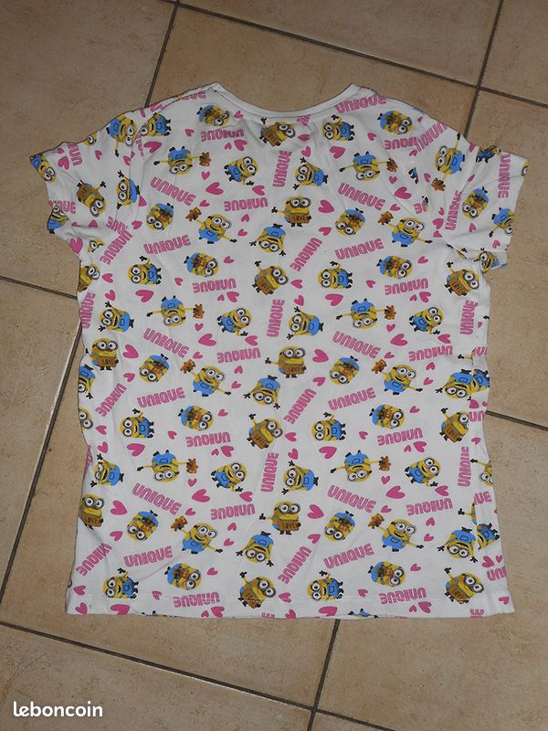 Tee-Shirt MC imprimé Minions 12 ans (katia fille été) (image 3)