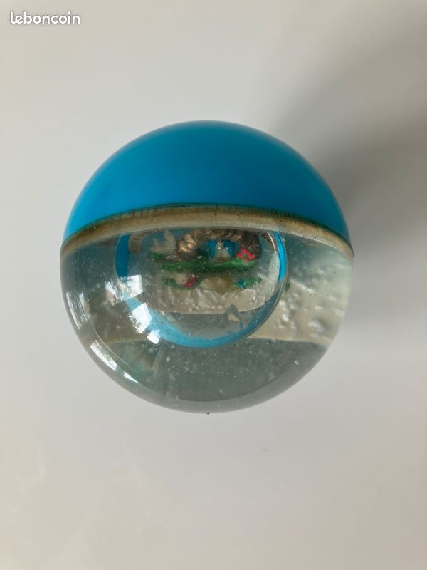 Boule à Neige Souvenir De Lourdes - Vintage, Couleur Jade - Occasion, Fonctionnelle