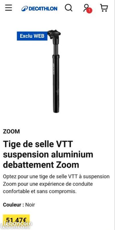 ZOOM Tige de Selle Suspension Amortisseur Tige de Selle VéLo Tout