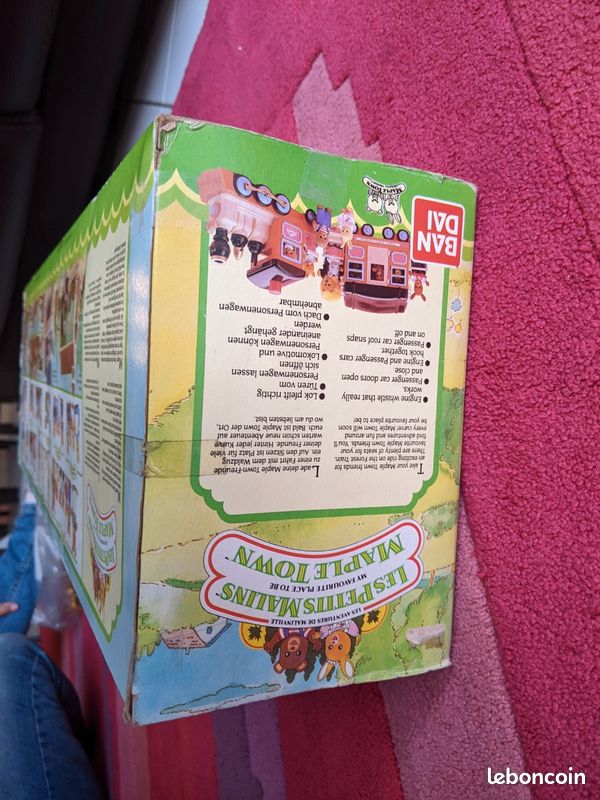 Train vintage Les petits Malins Maple Town de Bandai année 1980 avec boîte d'origine (image 7)