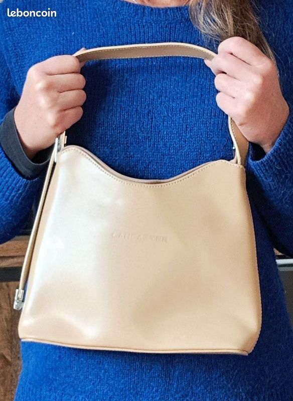 Sac à Main Lancaster En Toile Beige, Vintage Et Neuf – Idéal Pour Un Look Quotidien Chic