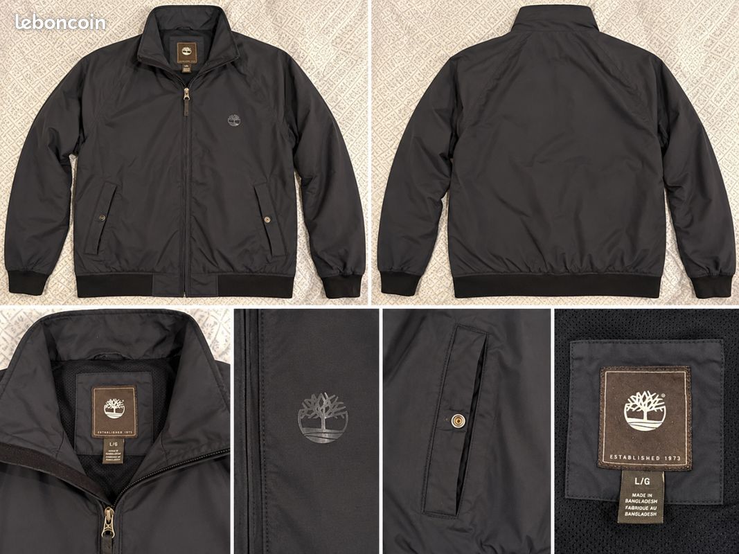 Blouson Timberland homme Taille L Noir – très bon état (image 2)