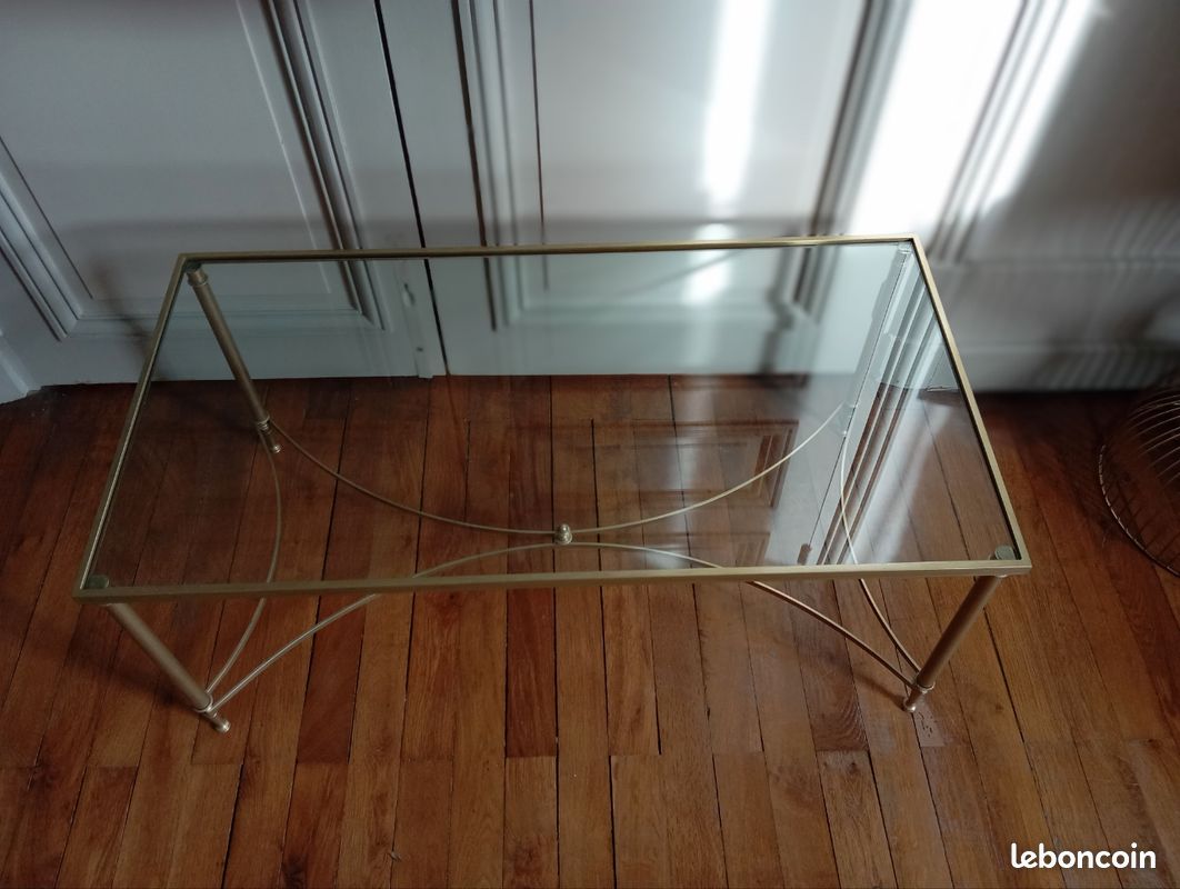 Table basse de salon en verre (image 1)
