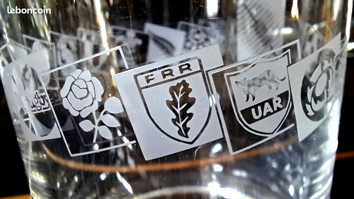 Verre Vintage Rugby 1995 – Transparent, Sans Marque, Occasion