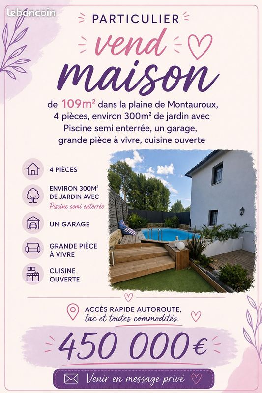 Maison 4 pièces 109 m² · à Montauroux · 109 m² · 430 000 €
