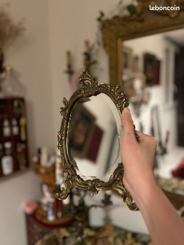 Miroir bronze ancien (image 3)