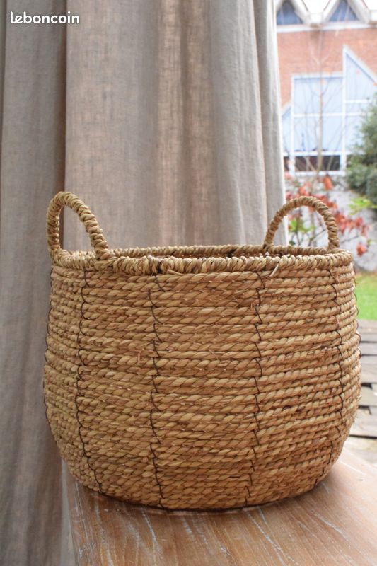 Panier en jonc avec 2 anses (image 3)