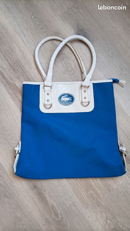 Sac Lacoste femme bleu vintage (image 1)