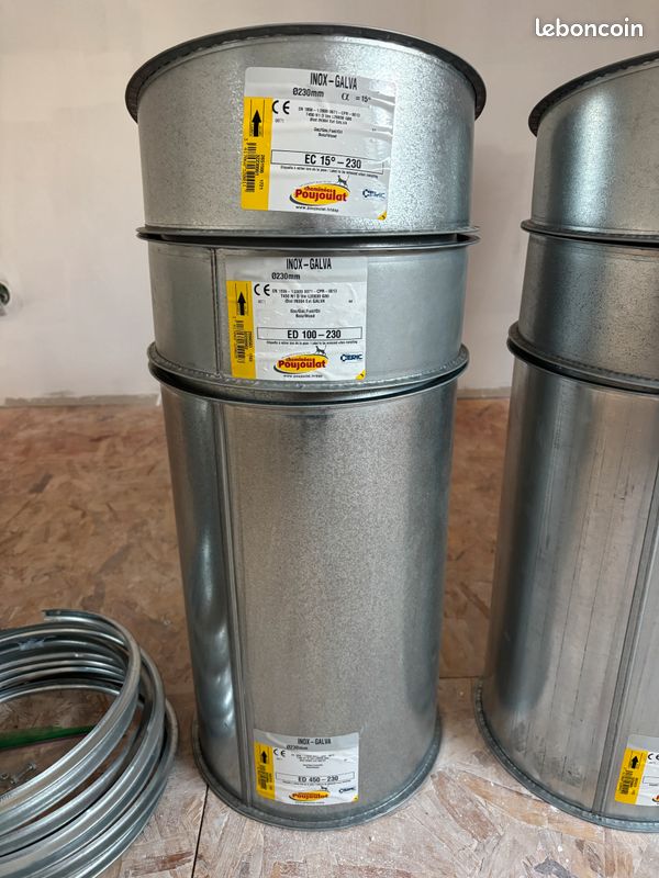 Ensemble conduit Poujoulat inox-galva 230 (image 2)