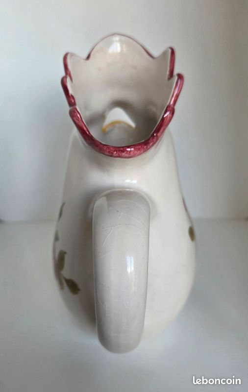 Grand Pichet Zeller Keramik - Décor Coq - Céramique - Allemagne - 17 Cm