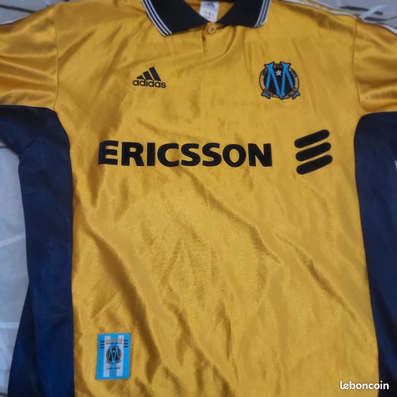 MAILLOT OLYMPIQUE DE MARSEILLE OM vintage Centenaire 1999 ADIDAS blanc shirt XL EUR 174,90 - FR