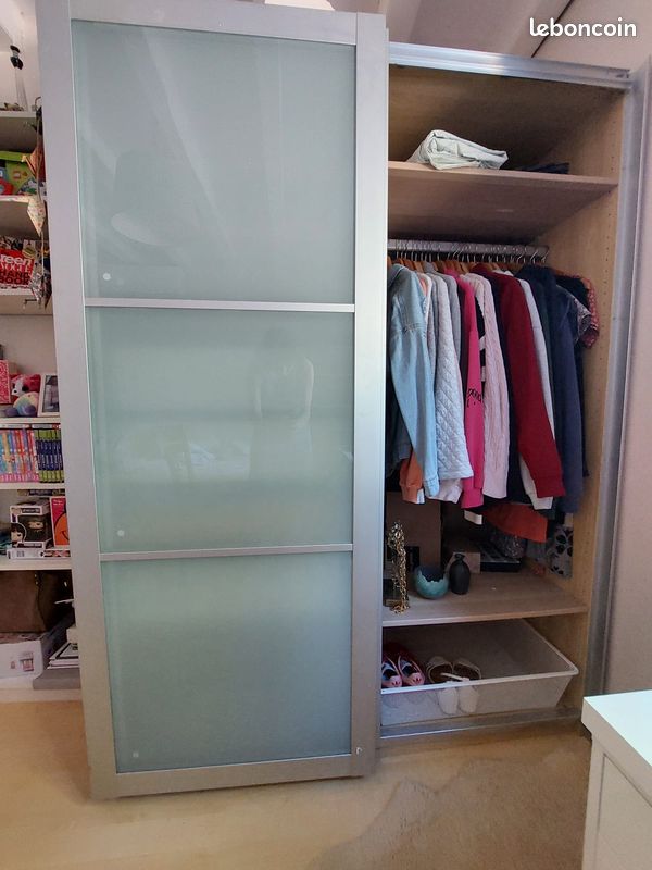 Armoire - dressing IKEA PAX avec portes coulissantes en verre (image 1)