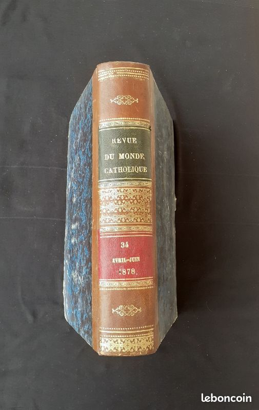 Livre " Revue du monde catholique " de 1878 (image 1)