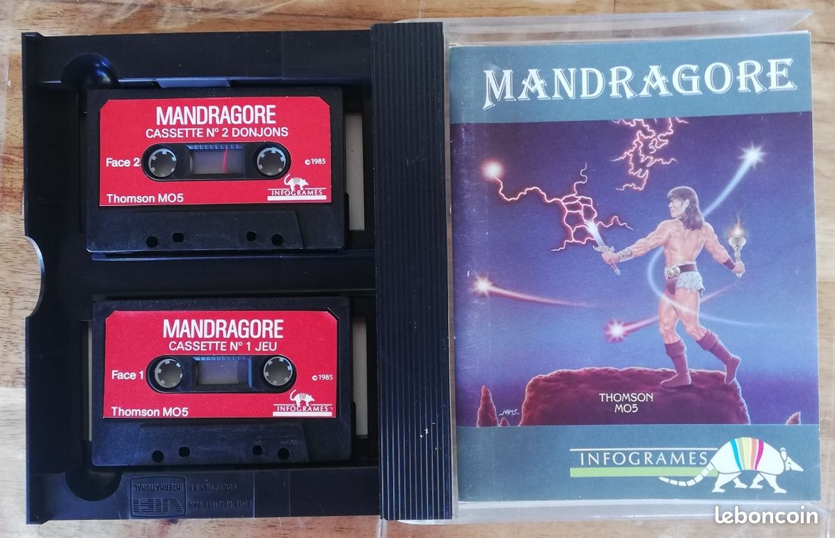 Jeu Vidéo Mandragore 'The Way Of The Tiger' Pour Thomson MO5 - Boîte Abîmée, Infogrames