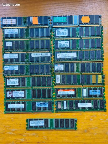 2 Barrettes RAM Hynix PC2700S-25330 HYMD532M646CP6-J AA 256MB DDR
