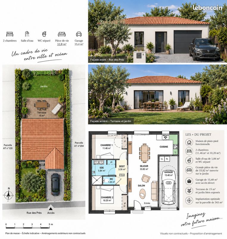 Maison 3 pièces 65 m² · à Saint-Gilles-Croix-de-Vie · 65 m² · 295 000 €