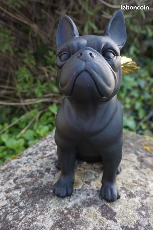 Statuette Chien Bouledogue En Résine - Décoration Animalière 33 Cm - Multicolore