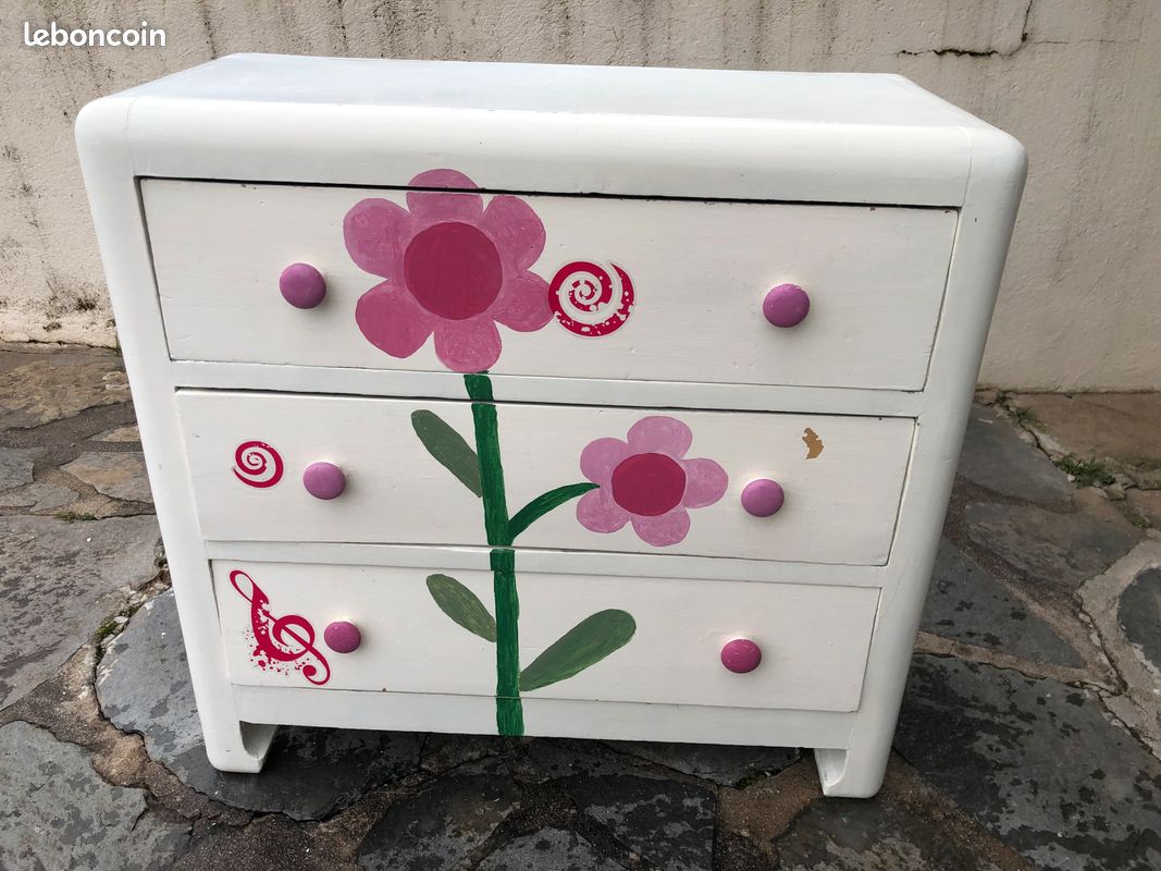 Commode en bois 3 tiroirs (image 1)