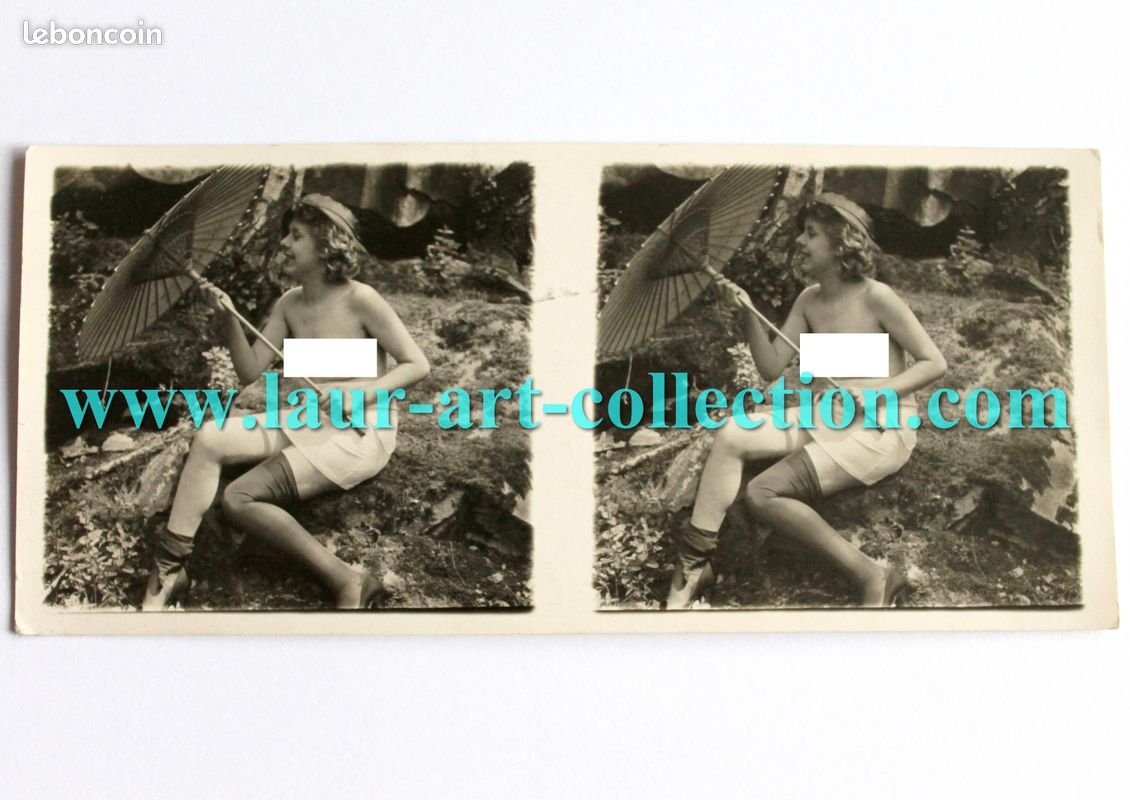 Vue stereoscopique erotique, femme nue artistique, photo erotisme 1920-40  pin-up (22) - Collection