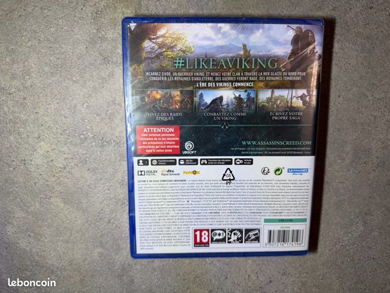 Jeu Assassin's Creed Valhalla PS5 - Version PAL FR - Neuf Sous Blister Scellé