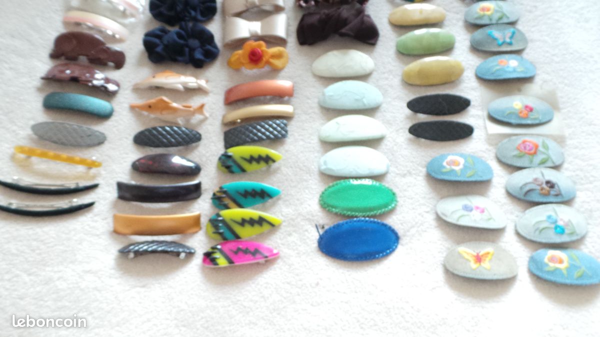 Gros Lot Revendeur 60 barettes a cheveux neuf vintage (image 3)