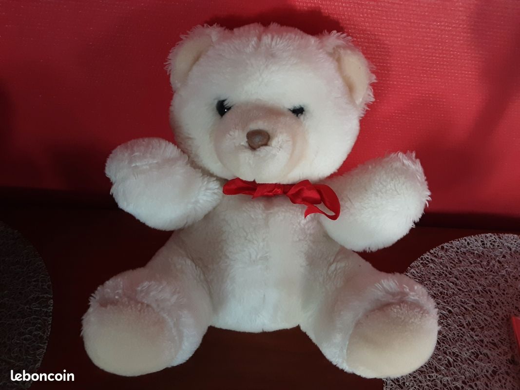 Nounours blanc 26 cm (image 3)