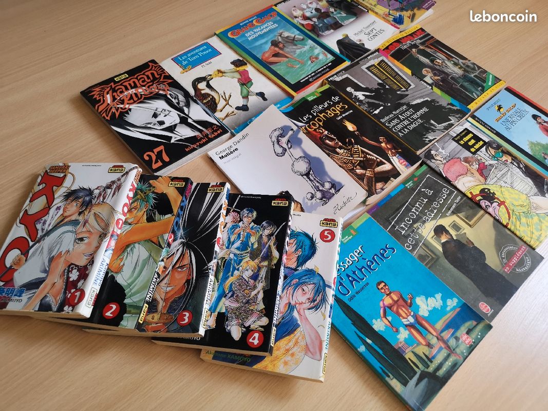 Lot de 18 livres ado enfants (dont 6 manga) - Livres