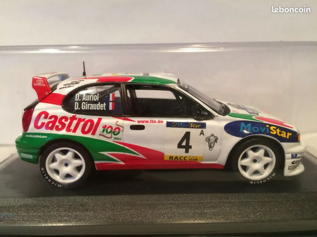 Miniature Toyota Corolla WRC 99 - Auriol Rally Safari - AUTOart 1/43 - NEUVE