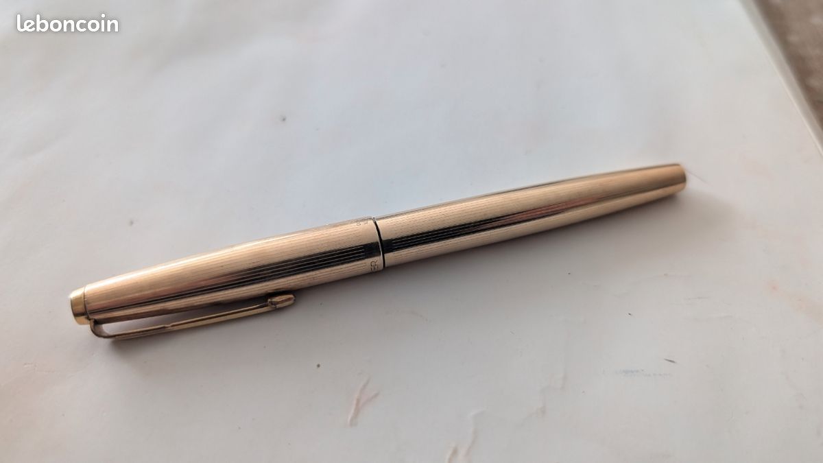 Stylo Ancien Bille Plaqué Or Dupond - Vintage, Occasion, Pièce De Collection