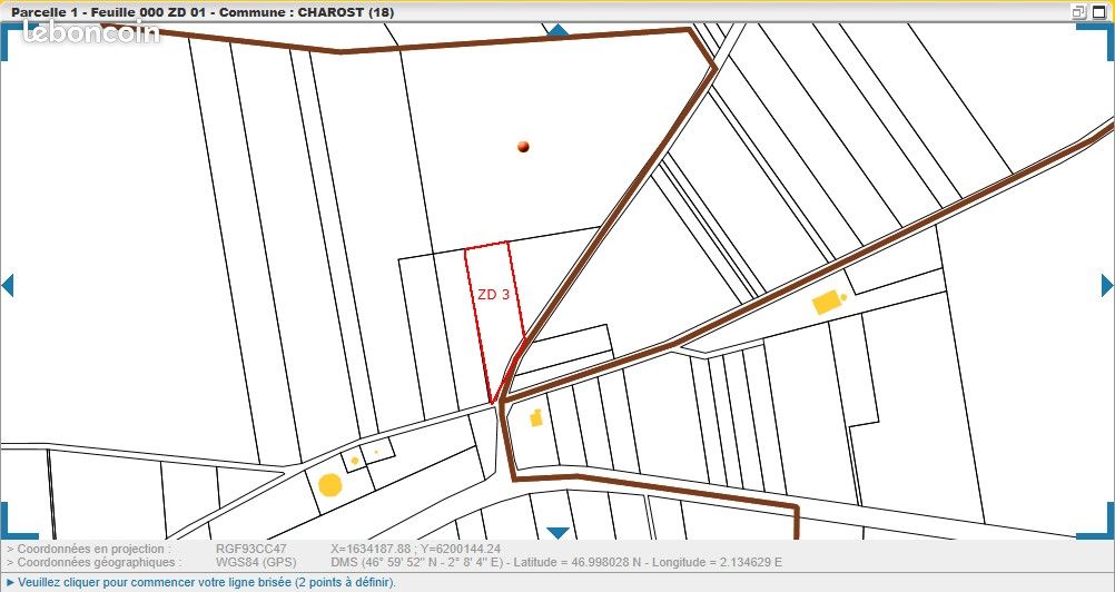 Terrain de loirsir charost · à Chârost · 30 000 €