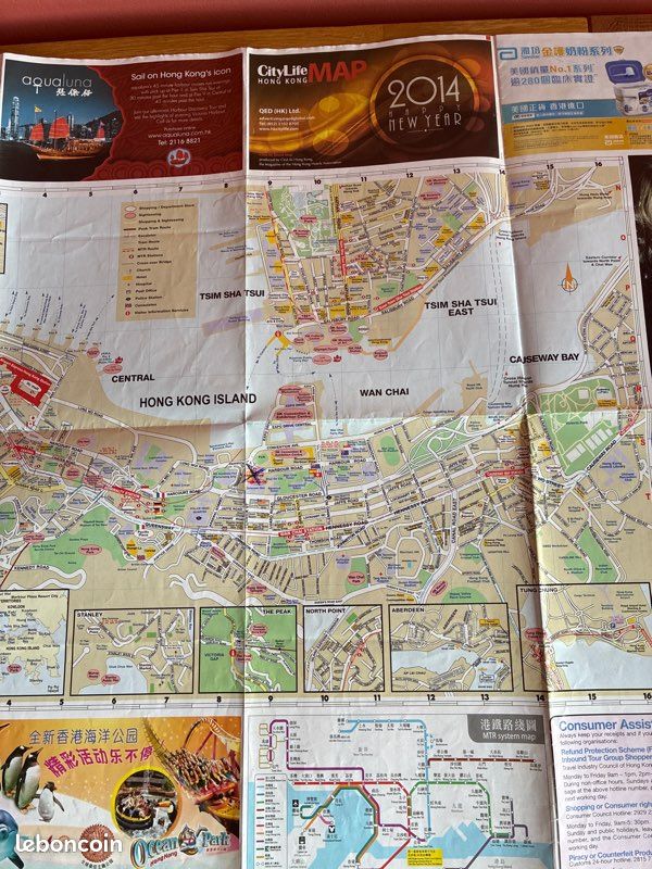 20 plans PAPIER grandes villes d'Asie ( Singapour Vietnam Bangkok Hong Kong ) (image 3)