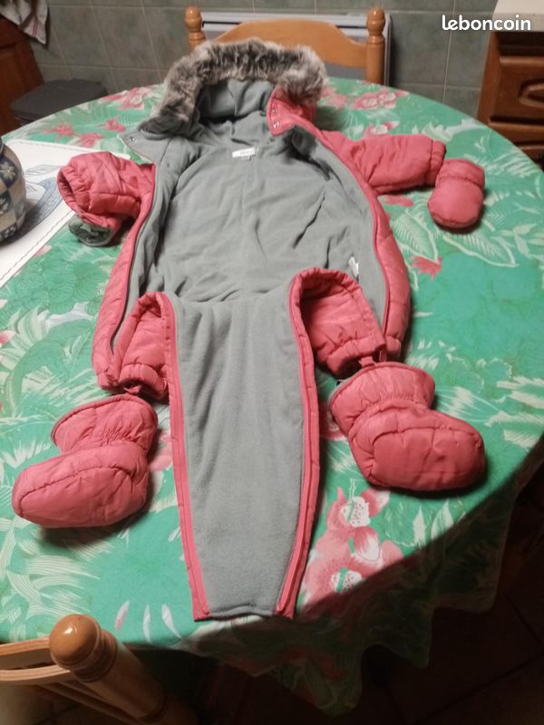 Doudoune bébé 6mois rose (image 3)