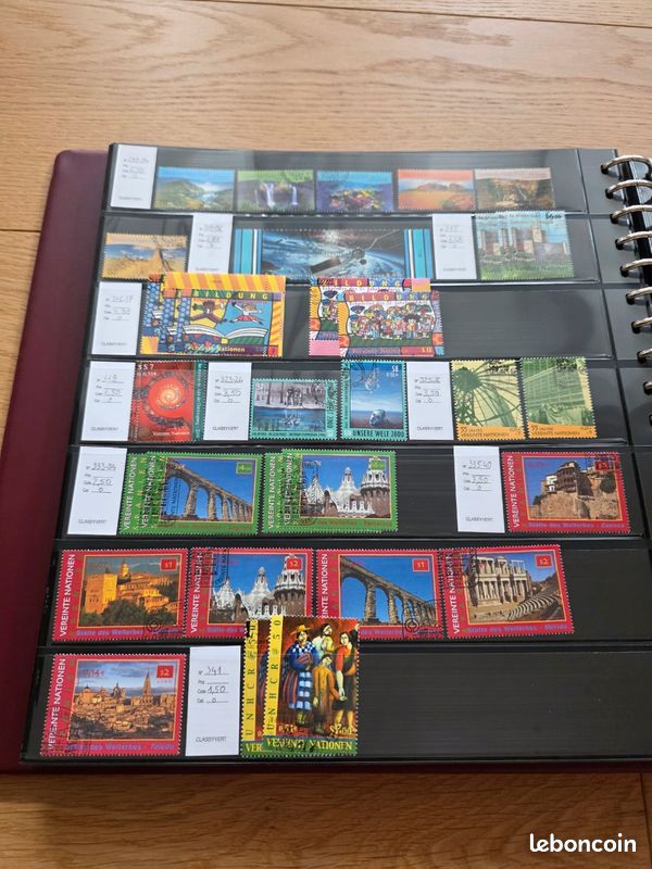 Collection Timbres ONU Vienne dans Classeur Luxe - 50 p. Complets & Blocs CITES/UNESCO (image 11)