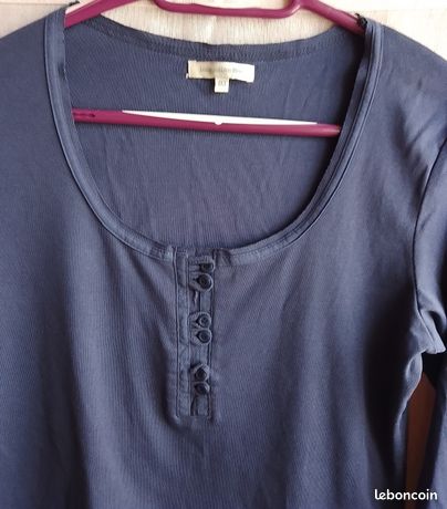 T-shirt Fleuri Jacqueline Riu Manches 3/4 - Taille 2, Multicolore - Occasion Très Bon état