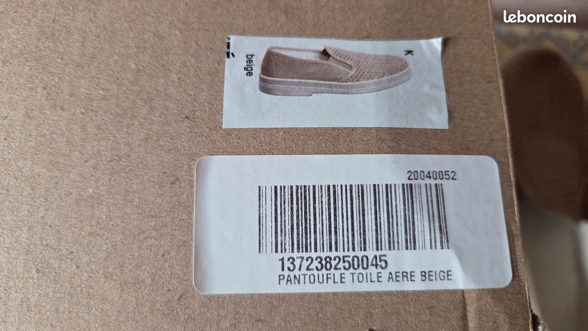 Chaussons/Pantoufles, Homme, pointure 45, en toile aérée, Neuves (image 7)