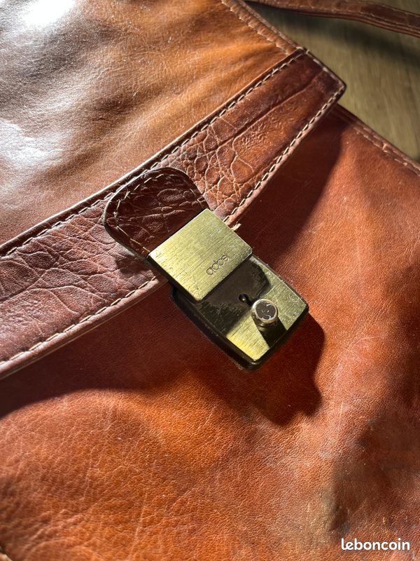 Sacoche vintage ADPEL Cuir véritable (image 8)