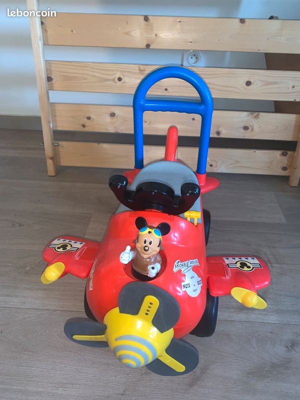 Baby Mickey Porteur Avion Mickey Jouet Trotteur Trotteur Mickey
