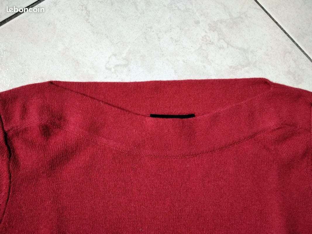 Pull manches longues Caroll rouge taille XS (image 3)