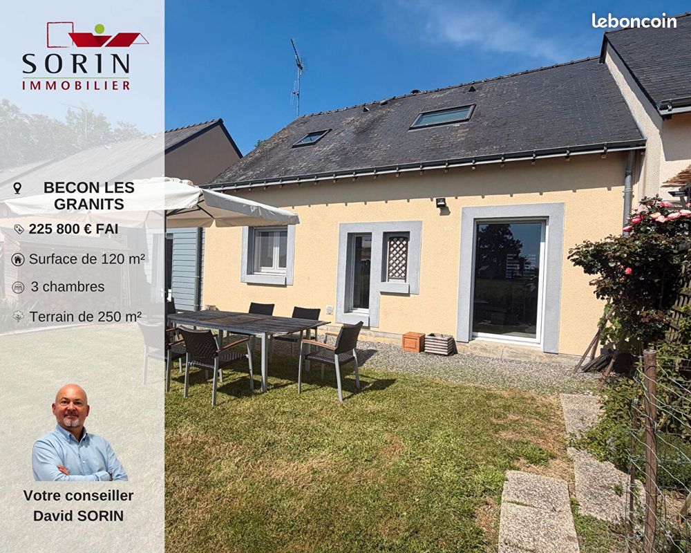 Maison 5 pièces 120 m² · à Bécon-les-Granits · 120 m² · 225 800 €