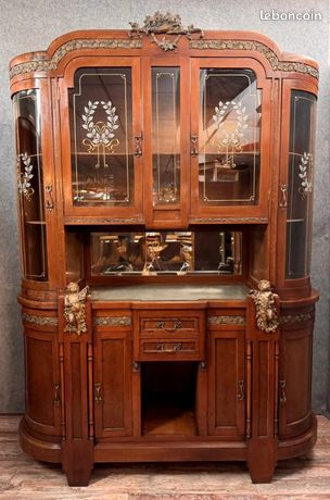 Table d'appoint-guéridon en acajou et marbre, style Empire