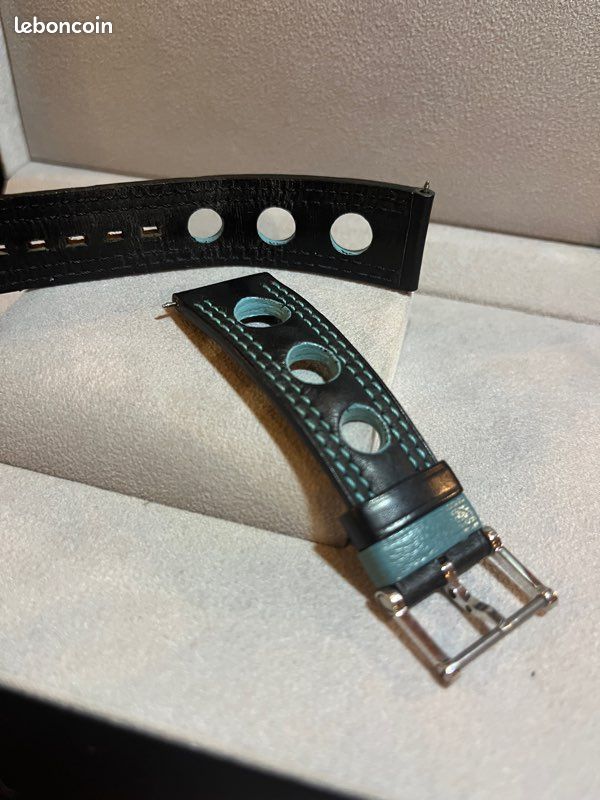 Bracelet montre BRM neuf bleu Gulf 22mm (image 2)
