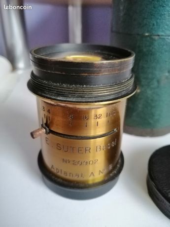 Gros Objectif de Chambre Photographique en Laiton Brass