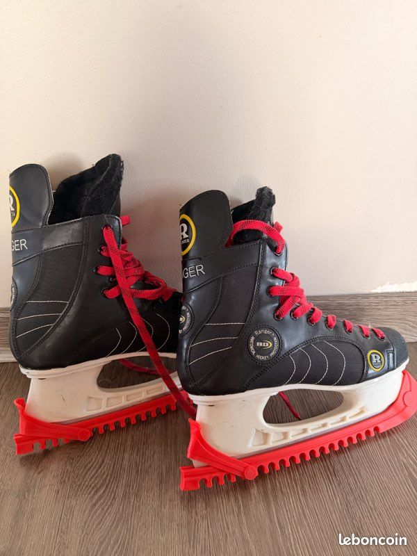 Lot De 2 Protège-lames Pour Patins à Glace – Tissu Oxford, étanche, Pour Hockey Et Patinage Artistique, Rouge, Taille L