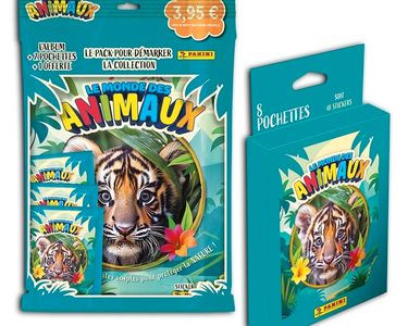 IL MONDO DEGLI ANIMALI - UN'ESPLOSIONE DI COLORI! STICKER ALBUM Starter Set Contiene Album 5 Bustine