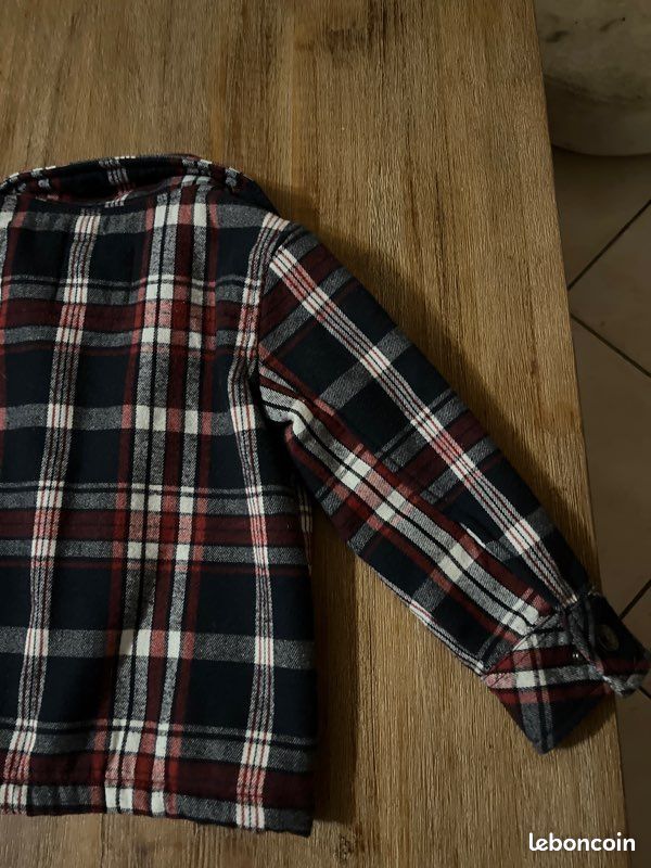Veste à carreaux bleu garçon T 3 ans Terre de marins (image 10)