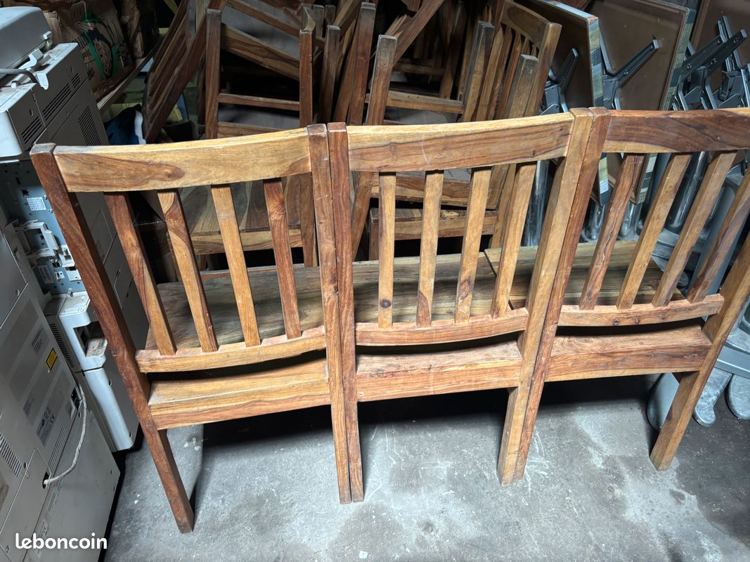 Lot de chaises en bois massif – restauration ou usage domestique (image 3)