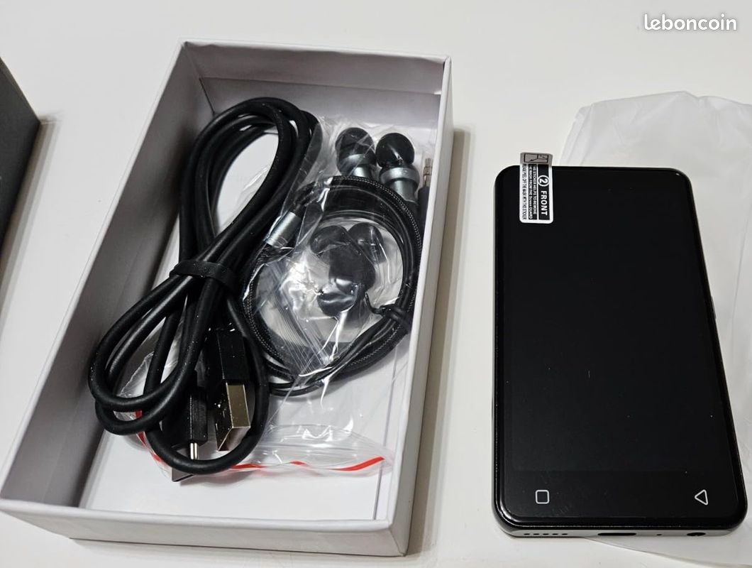 Lecteur MP3 Android 14 Avec Spotify, Play Store, Music, Audible, Libby, Lecteur MP4 à écran Tactile 4 Pouces Pour Enfants Avec Contrôle Parental, Mode Eye-Care (Noir Spatial